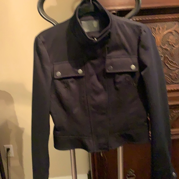 Hugo Boss, moto style, black cropped jacket, size medium - Picture 1 of 11